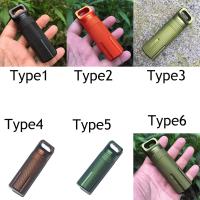 Nueva Caja De Almacenamiento De Kit De Supervivencia EDC De Aluminio Sellado Impermeable Para Cápsulas De Botella Y Tabletas Caso Airtight De Herramientas Al Aire Libre En Negro Verde Y Naranja - details 2