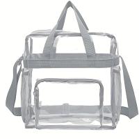 Bolso De Hombro De Viaje Transparente PVC Con Múltiples Bolsillos Bolso Ligero Y Impermeable Para Almacenamiento - details 0