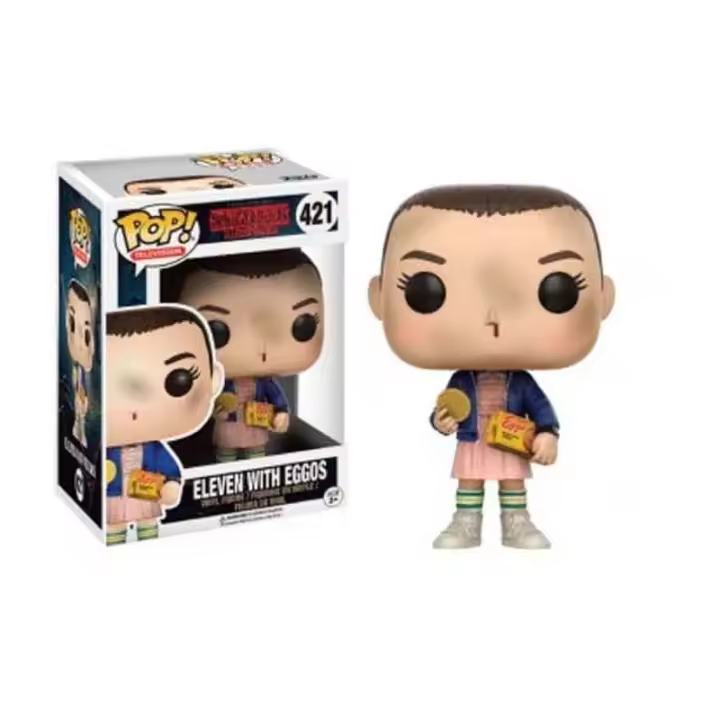 Funko POP! Vinyl Stranger Things-421 Eleven with Eggos- Figura Coleccionable Oficial - Juguete para Niños y Adultos - Fans - Diversidad de Personajes y Temáticas - 1