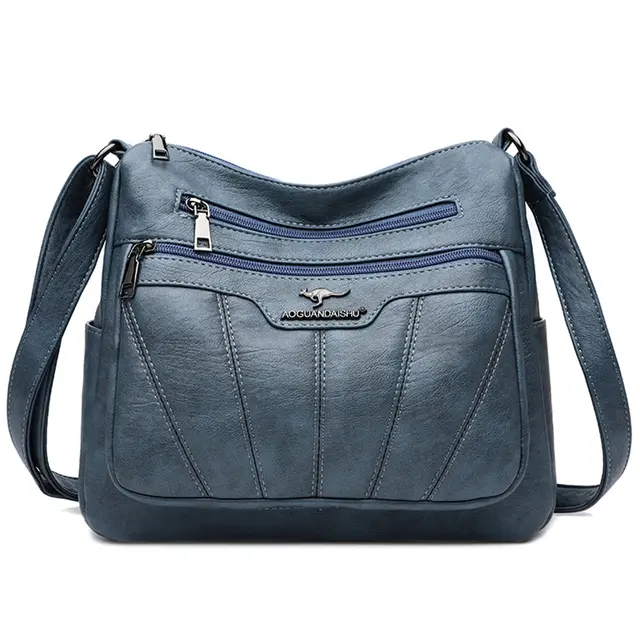 Bolso De Hombro Para Mujer En Cuero Suave Lujo 2023 Bolso De Mano De Diseñador Marca Grande Capacidad Bolsos Cruzados - 1