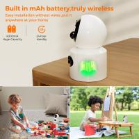 Cámara De Seguridad Inalámbrica Wifi 4MP Para Monitoreo De Bebés Con Detección De Movimiento PIR Batería Integrada De 4000mAh Vigilancia CAM - details 1