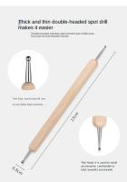 5pc Set Profesional De Pinceles Para Uñas 2 Modos Herramientas De Manicura DIY Con Plástico Y Acero Selección De Piedras Preciosas - details 2