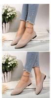 Zapatillas Planas De Puntera Punzante Para Mujer En Color Sólido Zapatos Slip on Transpirables Y Casuales Ballet Loafers - details 11
