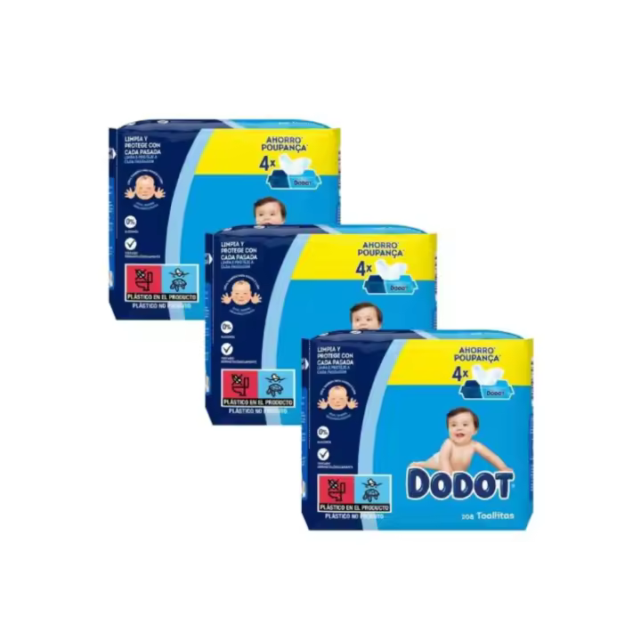 Dodot Toallitas x12 paquetes para bebé azules refrescantes de 52 toallitas - 1