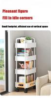 Organizador De Cocina Trolley De 3/4 Estante Con Ruedas Para Almacenamiento En Espacios Estrechos De Hogar Móvil Para Dormitorio Y Snacks - details 4