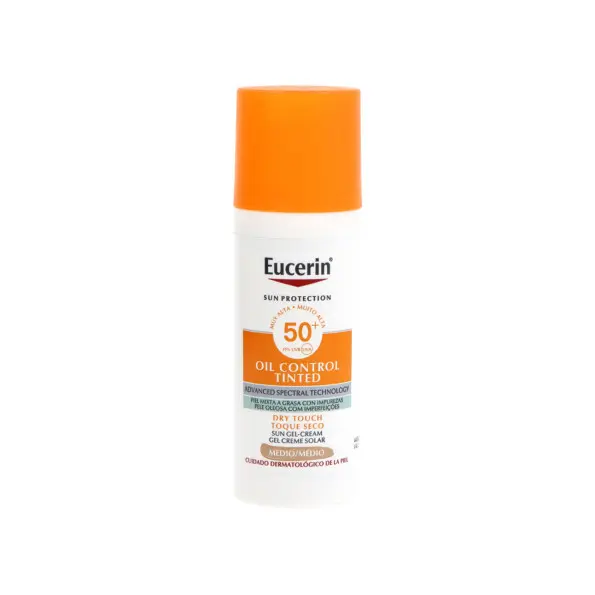 Eucerin Oil Control Tinted Gelcream Dry Touch Medio 50ml - 1