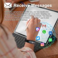 Reloj inteligente M6 Fitness/Salud, diseño elegante y delgado, monitor de frecuencia cardíaca, llamadas/mensajes, seguimiento de sueño/pasos/calorías/distancia, resistente al agua, clima para adultos/niños. - details 2