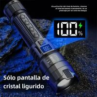 Linterna táctica de alta potencia para acampar, linterna tipo C, recargable por USB, Zoom, de largo alcan, Ultra potente, 9900IM - details 1