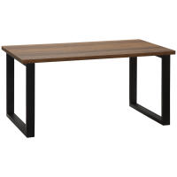 HOMCOM Mesa de Centro Rectangular Mesa de Salón Industrial con Tablero de Madera y Marco de Acero para Oficina Dormitorio Estudio 100x60x50 cm Natural - details 0