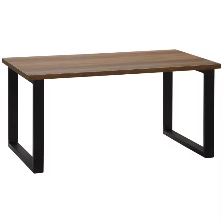 HOMCOM Mesa de Centro Rectangular Mesa de Salón Industrial con Tablero de Madera y Marco de Acero para Oficina Dormitorio Estudio 100x60x50 cm Natural - 1