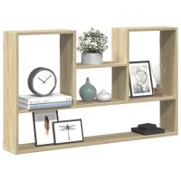 vidaXL Estantería de pared madera de ingeniería 99x15x60 cm en color Blanco/Madera antigua/Gris sonoma y más | almacenamiento funcional diseño moderno para baño dormitorio sala - details 3