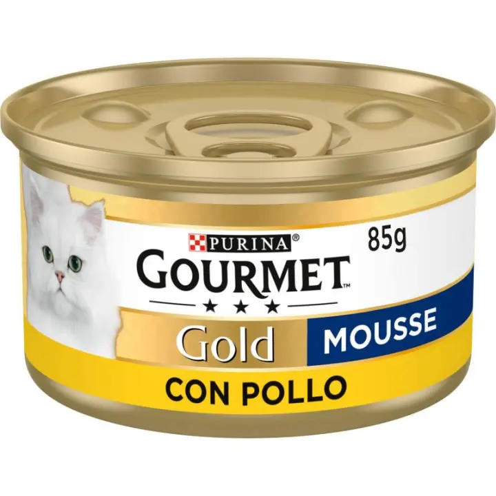 Gourmet Gold Mousse Lata de Pollo para Gatos - 24 unidades x 85gr - 1