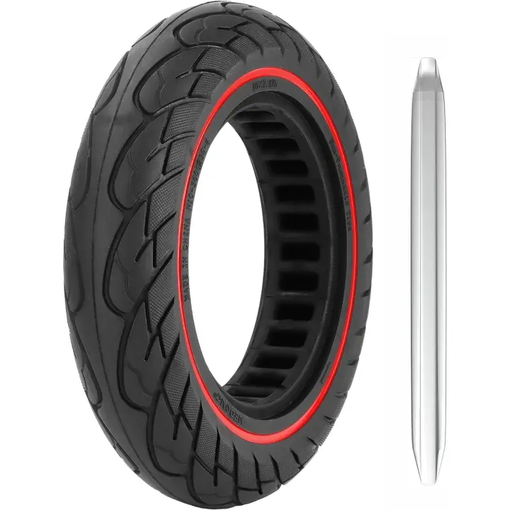 Rueda Maciza 10x2.5 Pulgadas (Llanta ancho 45mm)Antipinchazo para Patinete Eléctrico,Goma Sólida, Neumático Sólido para Ninebot Segway MAX G30 G30P G30LP, Kugoo M4 M4Pro F40/,hiboy S2 Max / max3 / Titan Pro / Titan / gotex G4 / g Max,10 Pulgadas 60/70-6.5 - 1