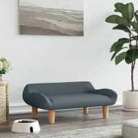 vidaXL Cama para perros de tela 70x40x24 cm en color Crema/Taupé/Gris oscuro y más - details 2