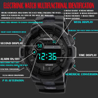 Reloj Militar Para Hombre Con Pantalla Digital Gran Número Resistente Al Choque Y Al Agua Multi-función Deportivo Fitness Reloj Exterior - details 1