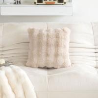 Cojín De Sofá De Velours Imitación De Piel De Conejo Color Sólido Suave Y Cálido Para Sala De Estar Dormitorio Decoración Del Hogar - details 6