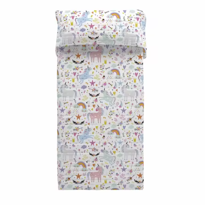 COLCHA BOUTI INFANTIL 100% ALGODÓN SPARKLY COOL KIDS FABRICADO EN ESPAÑA - 1