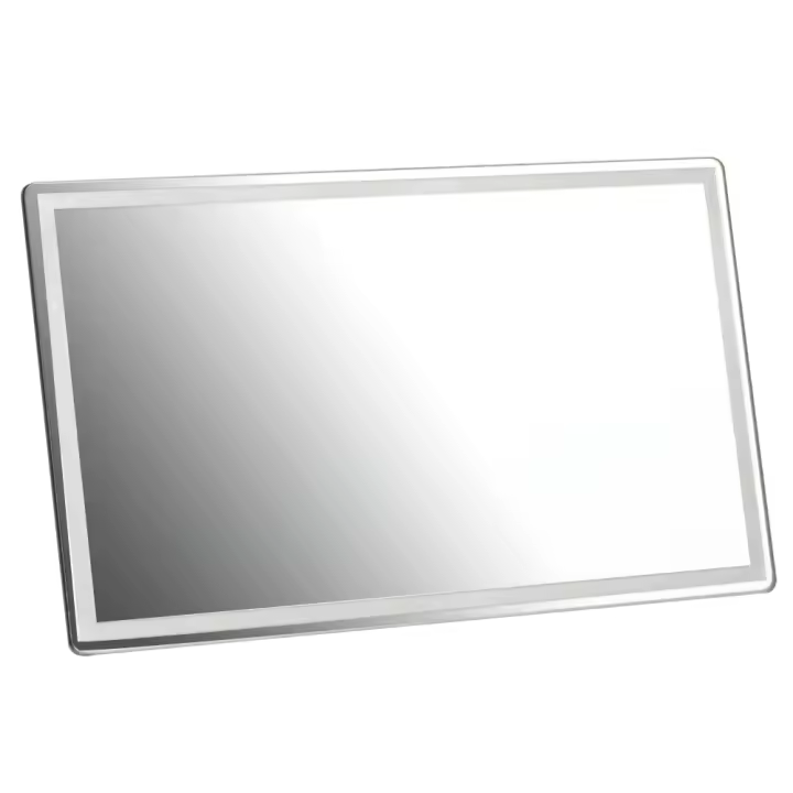 Espejo De Maquillaje Portátil Para Coche Espejo Interior Universal De Acero Inoxidable Con Visera Anti-Sol Espejo HD Para Estilo De Coche - 1