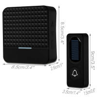 Kit De Campana De Puerta Solar Para Jardín Y Hogar Con Receptor 1000 Pies De Operación Indicador LED 52 Sonidos Campana Portátil - details 3