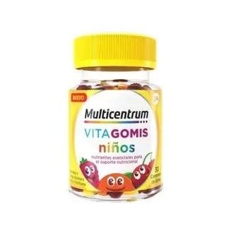 MULTICENTRUM VITAGOMIS NIÑOS 30 CARAMELOS DE GOMA FRUTOS AHT - 1