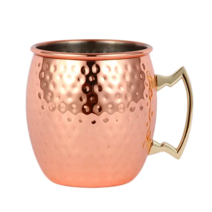 Taza De Mule Moscú De 550ml 18 Onzas Acero Inoxidable Platinado Aluminio Anticaída Para Cocktails Vino Cerveza Café Barra Utensilios De Bebida - 1