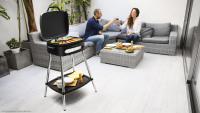 Barbacoa Eléctrica PerfectCountry con Patas, Tapa Abatible y Bandeja Inferior, RockStone, 43x38cm, 2000W - Cecotec - details 5