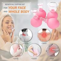 1/4PCS Copas De Masaje Corporal De Goma Para Levantamiento De Piel Facial Anti-Celulitis Con Vacío Uso En El Cuerpo Y Rostro Tamaño S/M/L/XL Colores Rosa/Azul - details 3
