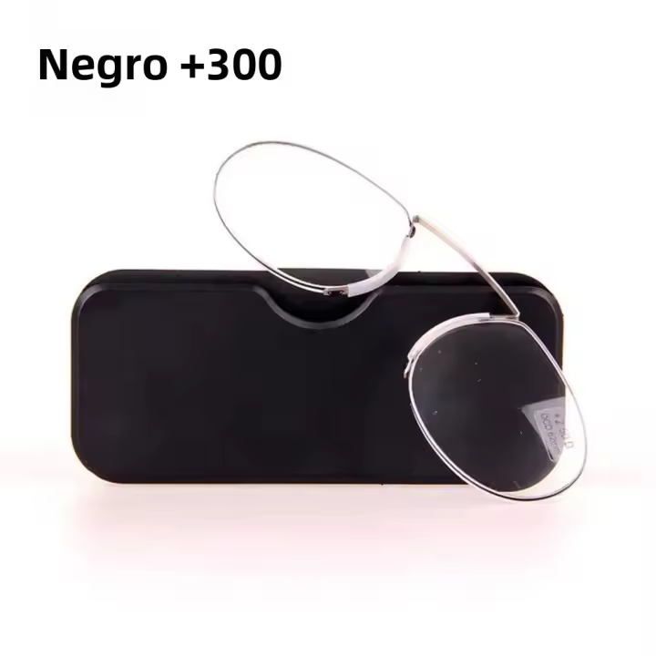 Gafas De Lectura Sin Montura Para Hombres Y Mujeres Mini Portátiles +1.0 - +3.5 Polarizadas De Polipropileno Negro Y Rojo - 1