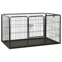 vidaXL Corral Perros Cachorros Acero Accesorios para Mascotas Dimensiones 91.5 x 59 x 61 cm, 123 x 77.5 x 74.5 cm - details 1