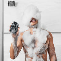 1pc Escobilla De Limpieza Para Ducha Con Mano De Silicona Suave Exfoliante Y Masajeador Para Todas Las Tipos De Piel - details 1