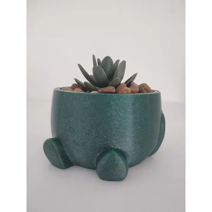 Maceta redonda con brazos y cara alegre - Decoración para el hogar y jardín - 3DRoots - 1
