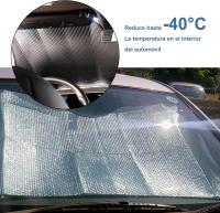 Parasol Coche Delantero, Parasol de Ventana Delantera Parasol Luna de Coche Metalizado Cortina Reflectante para Vehículo Protección Rayos UV Parabrisas - details 4