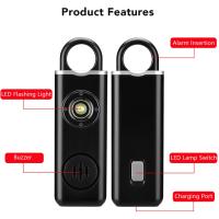 Alarma De Panico Para Mujeres Y Niñas Con Alerta Anti-Lobo Autodefensa Con Sirena De 130dB Recargable Por USB Alarma Emergencia Loud - details 9