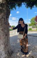 Bolso de HOMBRO mujer de cuero Genuino, bandoleras Mujer pequeñas, ajustable Y 2 bolsos con Cremallera, Italian artesania JOY (Marfil) - details 0