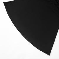 CUTENOVA Vestido Largo De Encaje Patchwork Para Mujer Color Sólido V-Neck Slim Swing Sin Espalda Translúcido Con Collar Colgante Estilo Casual De Verano - details 11