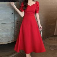 Vestido Midi Vintage De Suelta Corta Elegante ZANZEA Para Mujer Con Cintura Ajustada Vestido De Fiesta Verano 2024 Vestido De Boda A-line - details 1