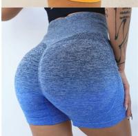 Shorts De Bicicleta Deportivos Para Mujer En Color Gradiente Transpirables Resistentes Al Sudor Con Cintura Alta Elásticos Para Yoga Y Fitness - details 6