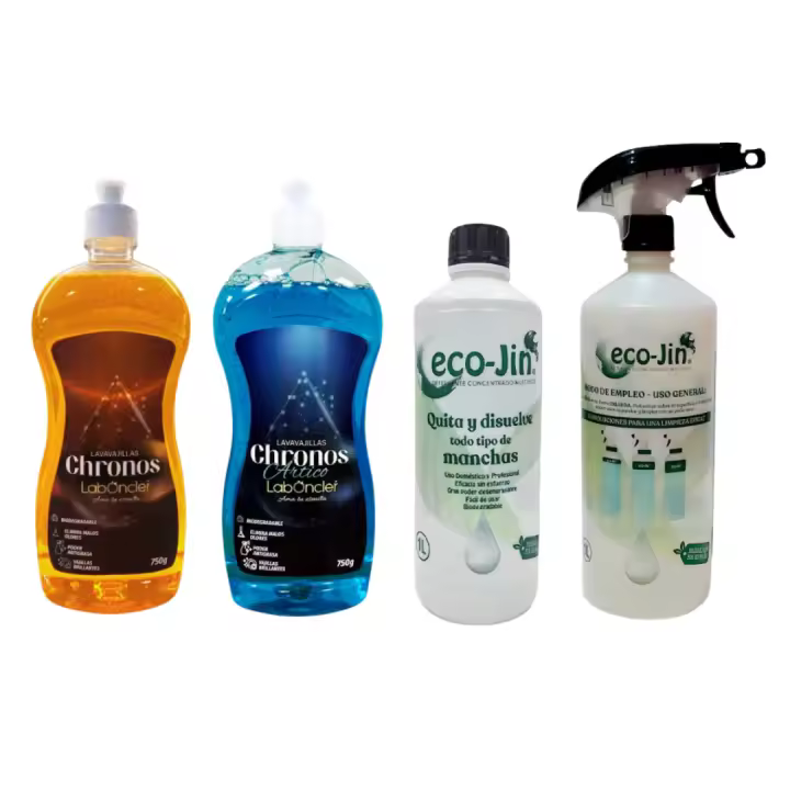 Pack Premium de Cocina ECOJIN: Contiene 1 Litro con Difusor y 2 Lavavajillas Chronos para Limpieza Ecológica LABONCLER, Máxima Eficiencia y Cuidado del Medio Ambiente en tu Hogar con Productos de Alta Calidad para Satisfacer tus Necesidades Domést - 1