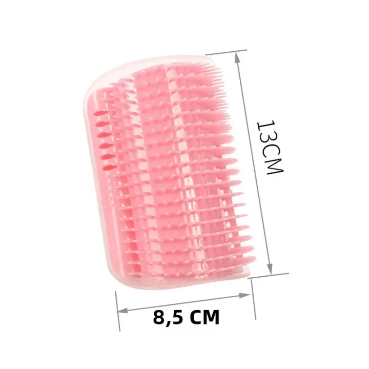 Cepillo De Masaje Para Gatos Rascador De Esquina Adecuado Para Peluquería Y Eliminación De Pelo Cepillo Desmontable Para Gatos Chicos Material Plástico - 1