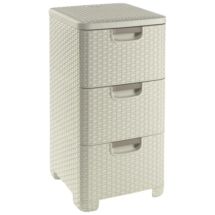 CURVER Cajones almacenamiento organizadores 3 cajones Blanco Cajón 38x33xH60 cm - 1