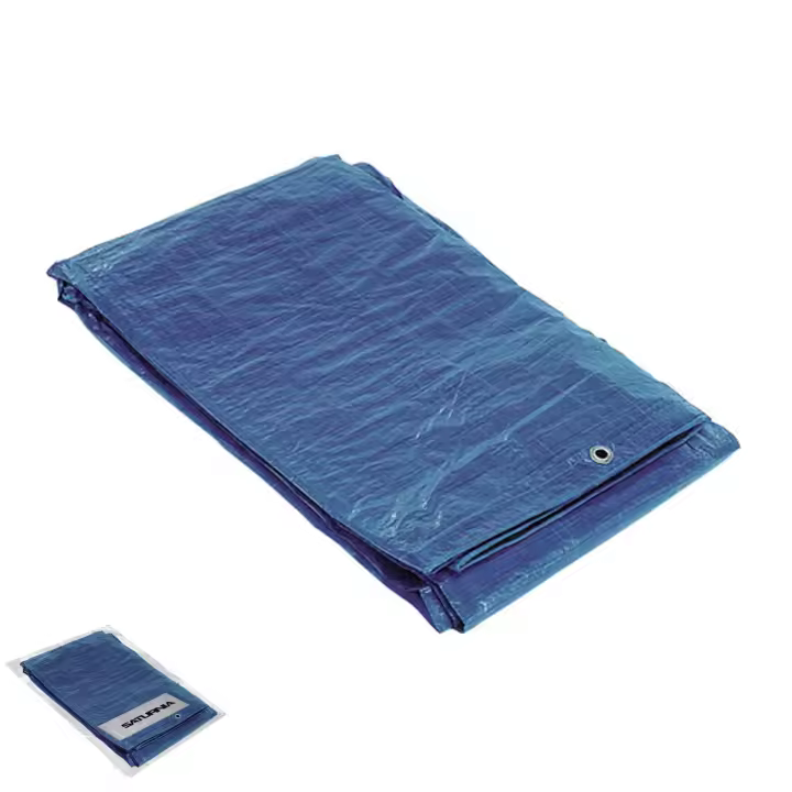 Lona Impermeable Reforzada 8x12 metros(Aproximadamente) Con Ojetes Metálicos, Lona de Protección Duradera, Color Azul. - 1