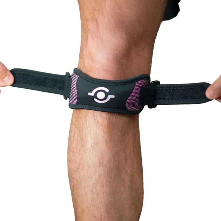 THEYET Cincha Rotuliana  Correa de Sujeción para Tendón Rotuliano  Alivio y Estabilización de la Articulación  Cinta para Senderismo Deportes como Fútbol Baloncesto Correr Saltar Tenis Voleibol  Compresión Ajustable Neopreno - 1