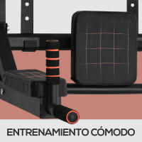 HOMCOM Barra de Dominadas de Pared con Almohadillas Barra de Pull Up de Acero Multifuncional para Fitness Entrenamiento en Casa Adultos Carga Máx. 120 kg 93x72x48 cm Negro - details 6