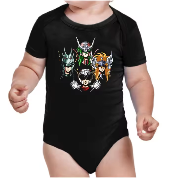 The Fan Tee Body de Bebe Caballeros del Zodiaco Saint Seiya Pegaso Dragon Afrodita Leo Caballero  015 - 1