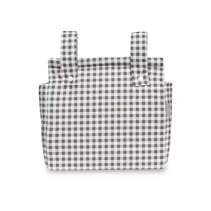 Bolso Talega para Carrito de Bebé, Color Gris Oscuro, Modelo Vichy, Don Algodón - 1