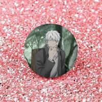 Pins De Anime Cartoon Mushishi Broche Redondo De Tinplate Para Accesorios De Bolso Regalos Souvenir Broche De Solapa - details 9