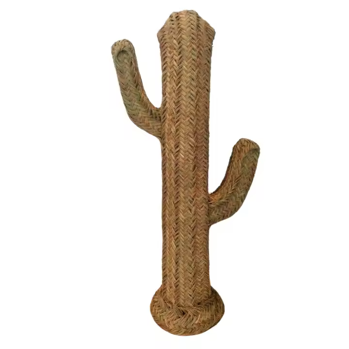 Cactus Esparto con Embellecedor en la Base,Decoración Artesanal para Patio Interior,Decoración de Exterior Varias Medidas 62,85,105,121,164 cm - 1
