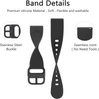 Correa De Reloj De Silicona Ajustable Para Samsung 20mm 22mm Correa De Piel Suave Para Hombres Y Mujeres Reemplazo De Pulsera - details 4