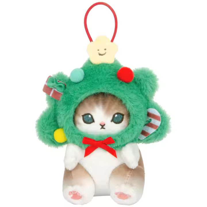 Muñeco De Peluche De Delfín Y Gato Navidad Serie Limitada Edición Sandy Suave Algodón PP Juguete Colgante Para Niños Regalos De Navidad - 1