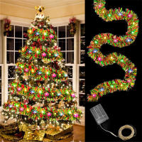 Guirnalda De Navidad Dingion De 16 Pies Con LED Y Metálico Brillante Decoraciones Gruesas Para Adornar Árbol Y Fiestas De Navidad Internas - details 5